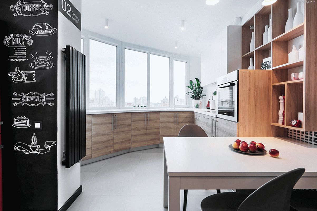 desain dapur dengan balkon