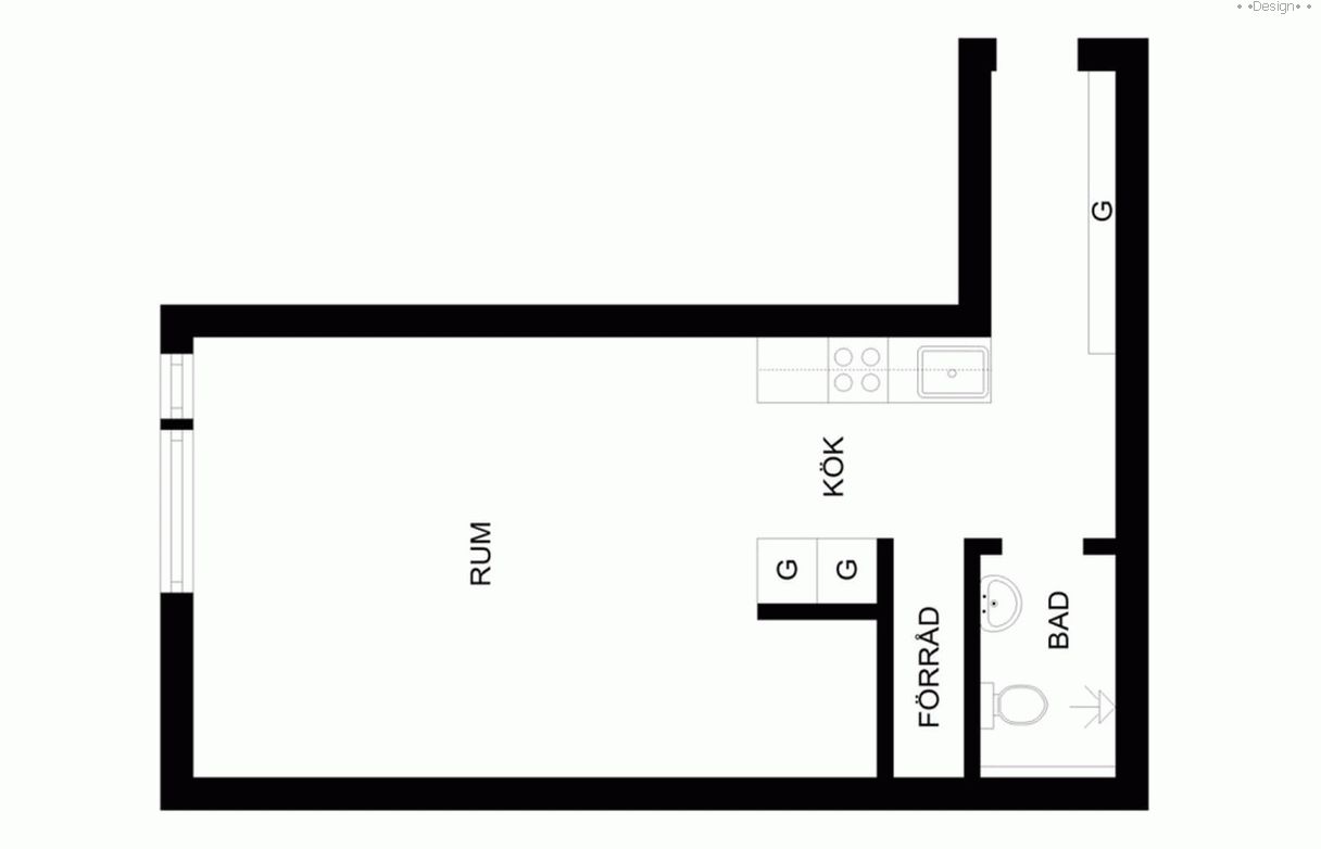 rencana apartemen studio kecil