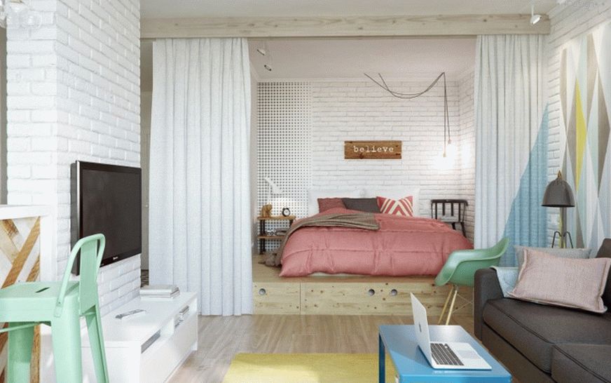 Apartemen yang nyaman (45 sq. M.): Tips desain